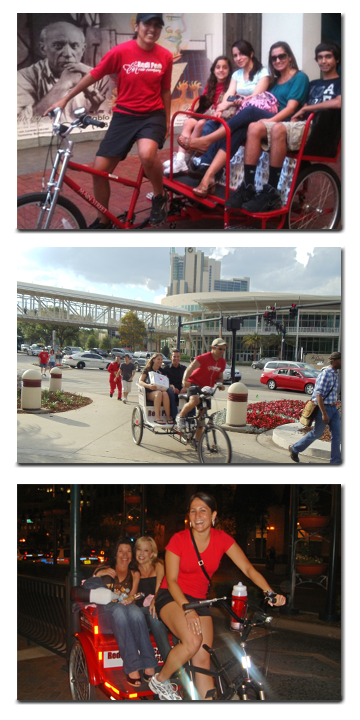 Tours of International Drive in Orlando, Florida Tours of International Drive in Orlando, Florida are available via pedicabs.