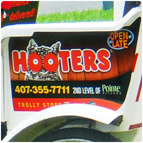 Side Display Panel (left & right): Advertising space is available both on the left and right sides of the pedicab. Hooters used Redi Pedi pedicabs as directional signs promoting their business and location on International Drive.